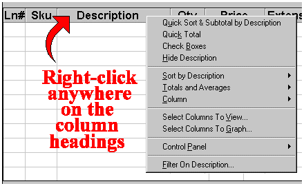 Column Heading Sample