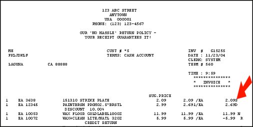 Codes that Post and Print on POS Transactions