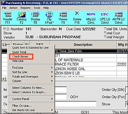 Sorting Items In A Purchase Order