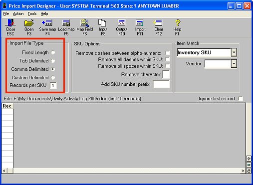 Price Import Designer to Map and Import Files