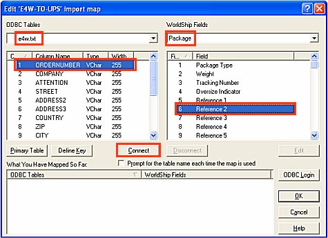 Create Map for Importing to UPS