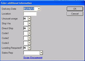 URL in POS posting area's Additional Information dialog